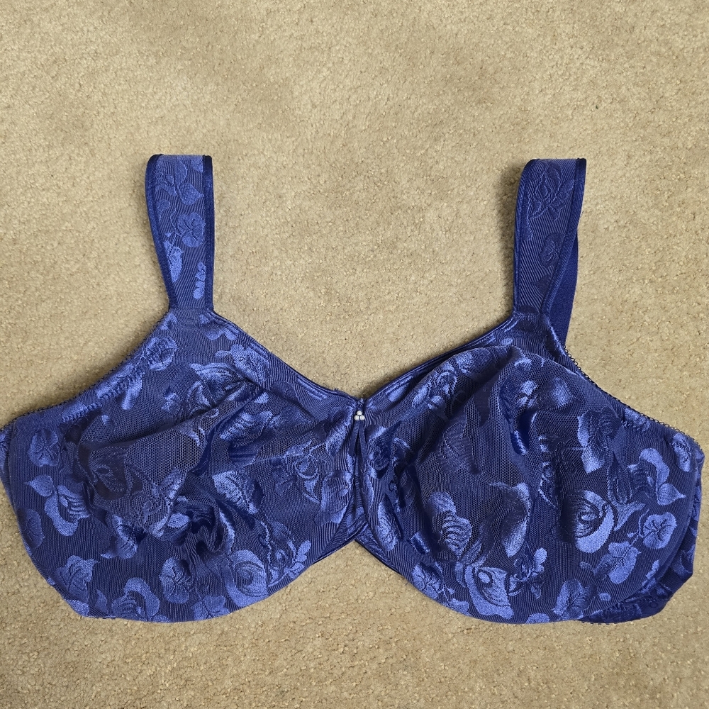 Wacoal Deep Blue Floral Lace Underwire Bra